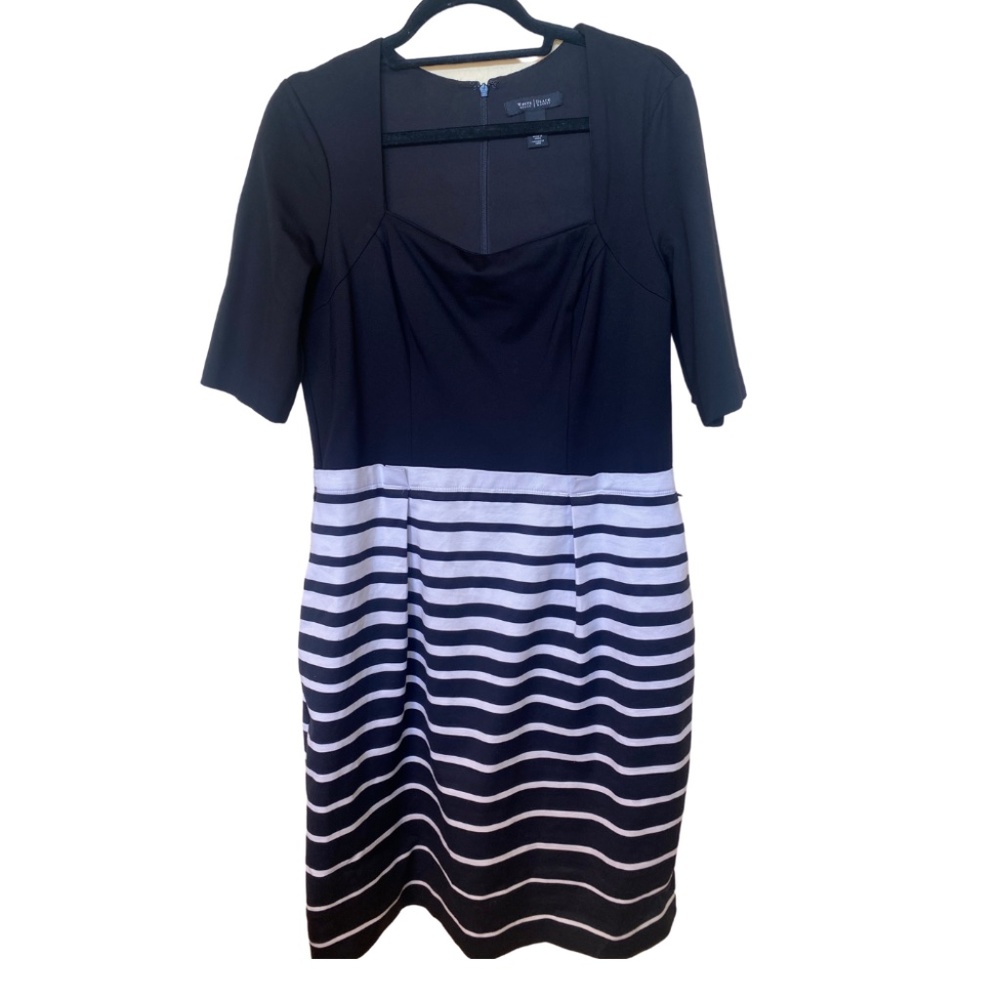 White House Black Market Black White Dress